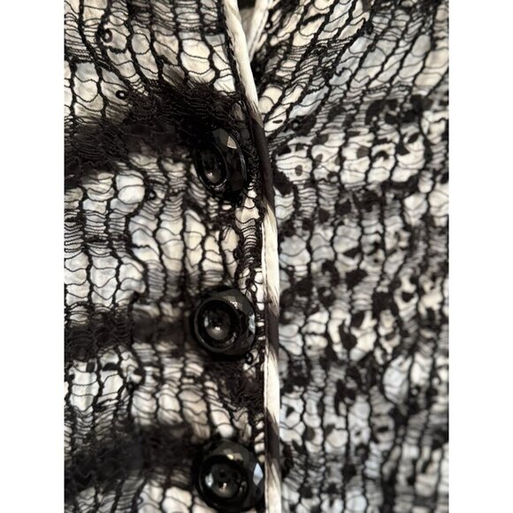 Passion Concepts Women’s Zebra Print Blazer Size Medium Lace Sequin Overlay Glam - Picture 5 of 12